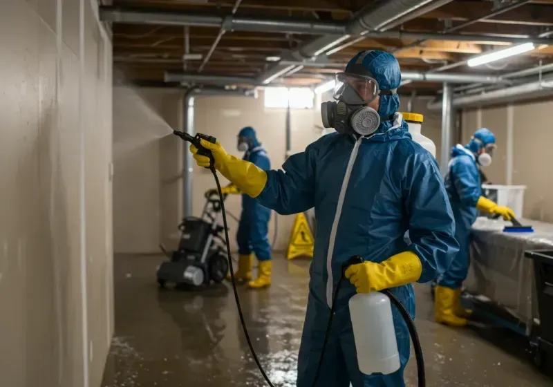 Basement Sanitization and Antimicrobial Treatment process in Paintsville, KY