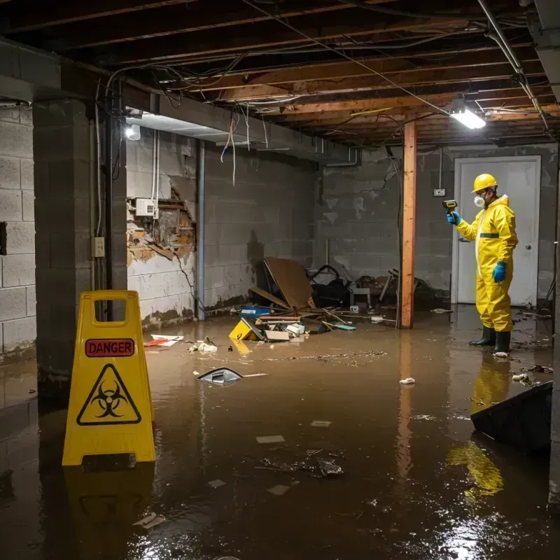 Flooded Basement Electrical Hazard in Paintsville, KY Property